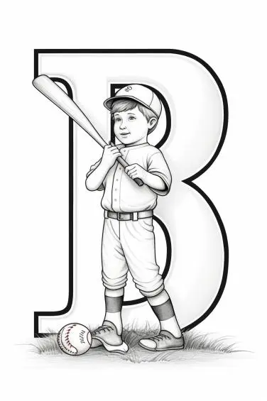baseball team coloring page