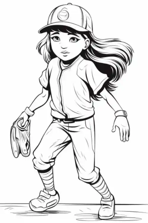 Baseball-Girl-Colouring-page
