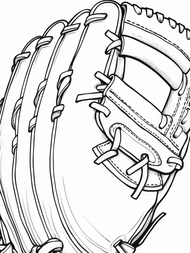 Playful Baseball Glove Coloring Pages for Kids | Fun Sports Art 2023