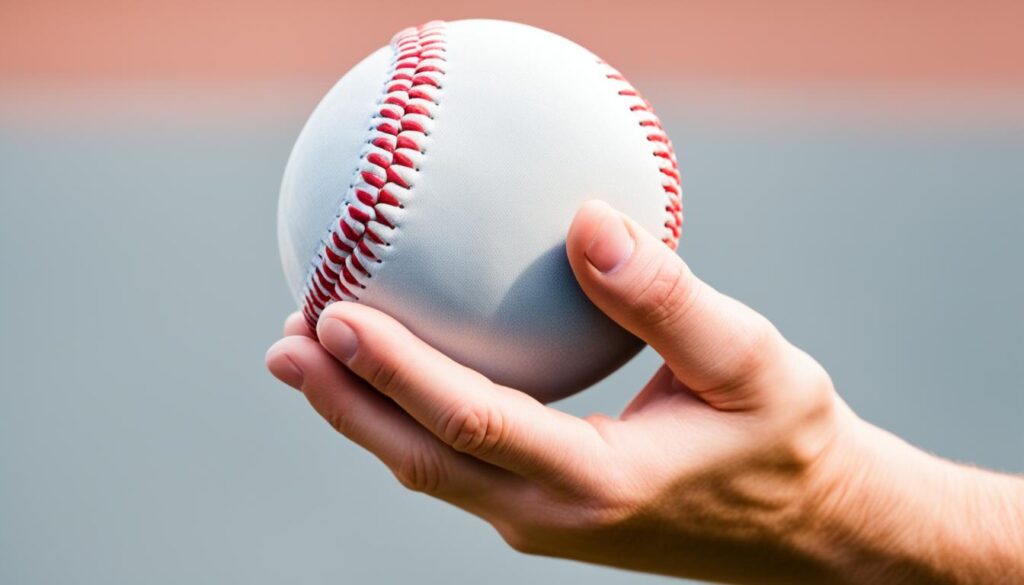 Four-seam fastball grip image