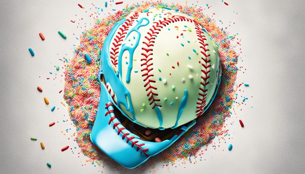 customized ice cream baseball glove