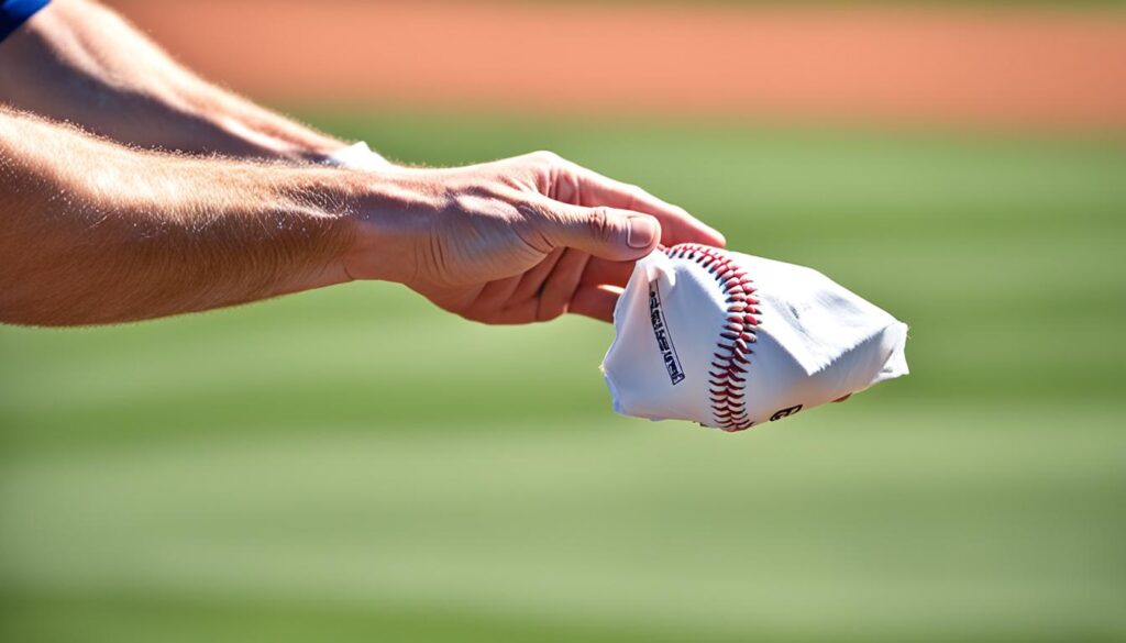 how to use a rosin bag in baseball